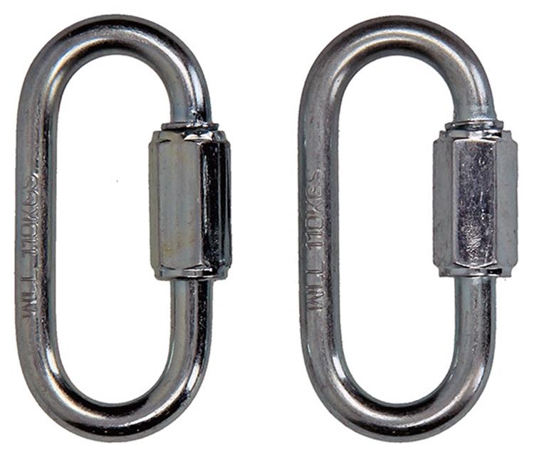 Mack 1008453 - 2 maillons vides + écrou 5mm galvanisé | 10 pièces