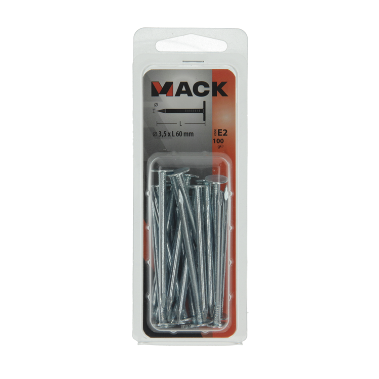Mack 1017206 - clou de schiste en acier galvanisé 100 gr 3,5 x 60 mm | 5 pièces