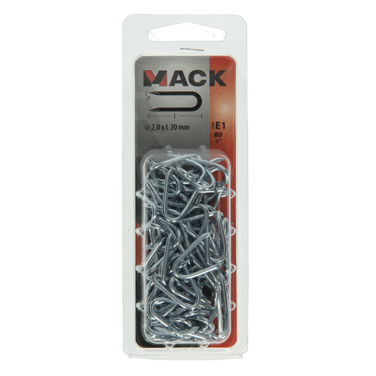 Mack 1017208 - acier de base galvanisé 80 gr 2,0 x 20 mm | 5 pièces
