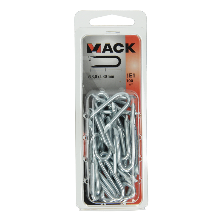 Mack 1017210 - acier de base galvanisé 100 gr 3,0 x 30 mm | 5 pièces