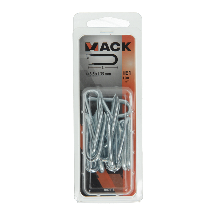 Mack 1017211 - acier de base galvanisé 100 gr 3,5 x 35 mm | 5 pièces
