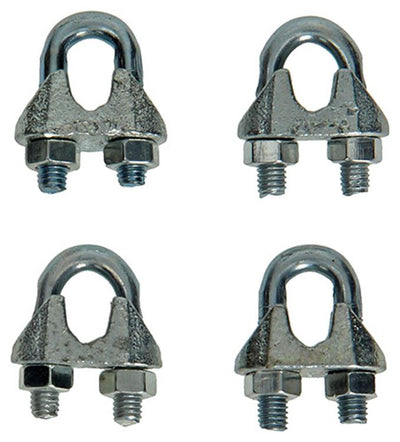 Mack 1008454 - 4 serre-fils en acier 6mm galvanisé | 10 pièces