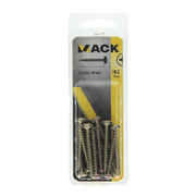 Mack 1017280 - vis pour panneaux d'aggloméré à tête cylindrique plaquée jaune 12 pièces 5,0 x 40 mm | 10 pièces - afbeelding 4
