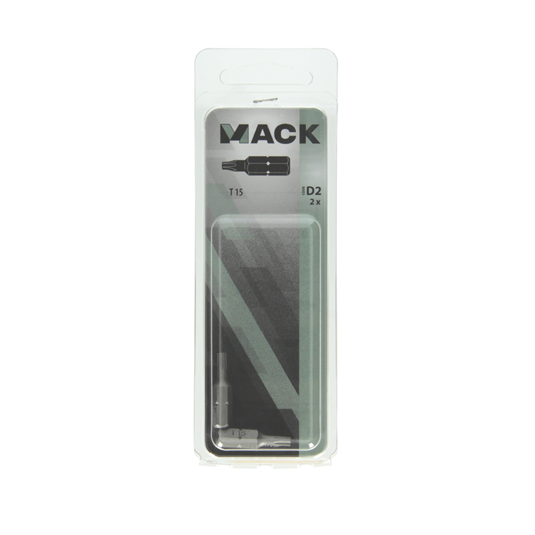 Mack 1017325 - embout à vis Torx acier non traité 2 pcs t 15 | 10 pièces