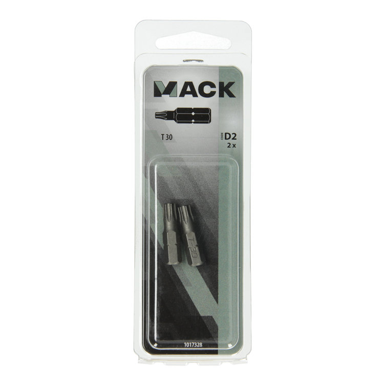 Mack 1017328 - embout à vis Torx acier non traité 2 pcs t 30 | 10 pièces