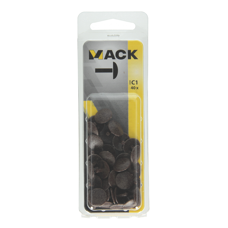 Mack 1017337 - couvercle en plastique marron 40 pcs | 10 pièces