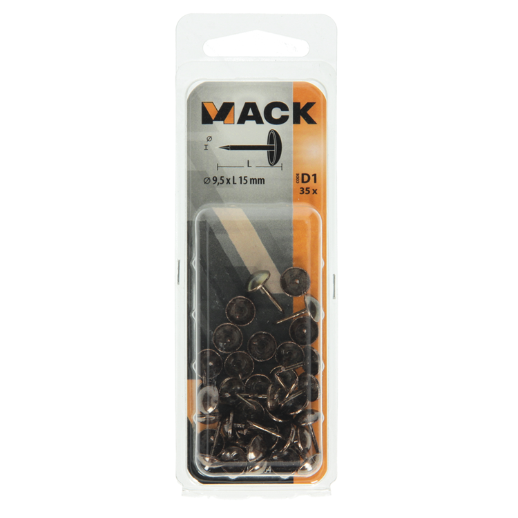 Mack 1019660 - vis à bois tête cylindrique laiton 11 pcs 3,0 x 20 mm | 10 pièces