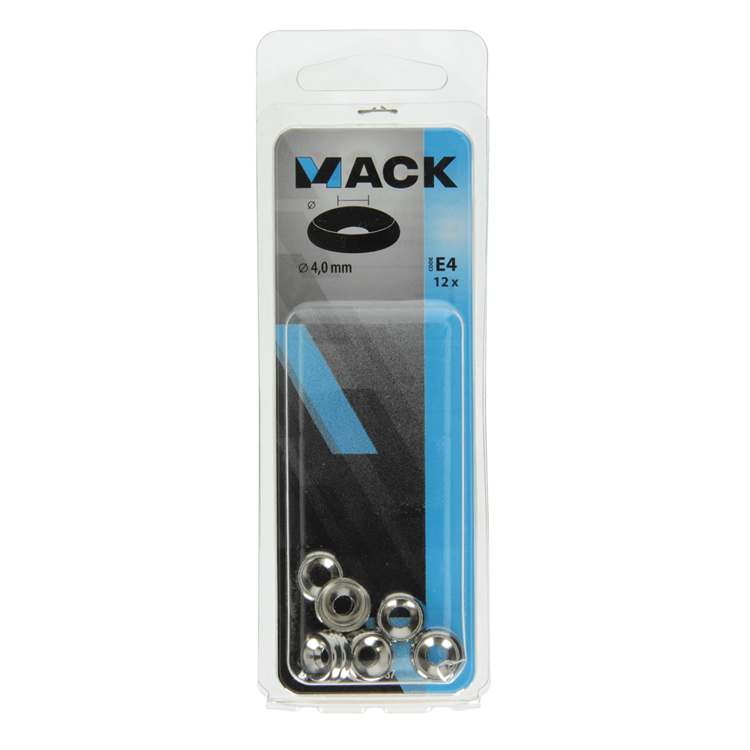 Mack 1017387 - anneau de carénage pour gâchis de vis à bois. verne. 12 pièces 4,0 mm | 10 pièces