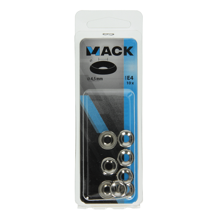 Mack 1017388 - anneau de carénage pour gâchis de vis à bois. verne. 10 pièces 4,5 mm | 10 pièces