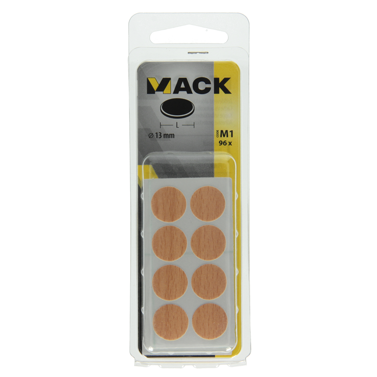 Mack 1017393 - capuchon autocollant hêtre artificiel 96pcs 13 mm | 10 pièces