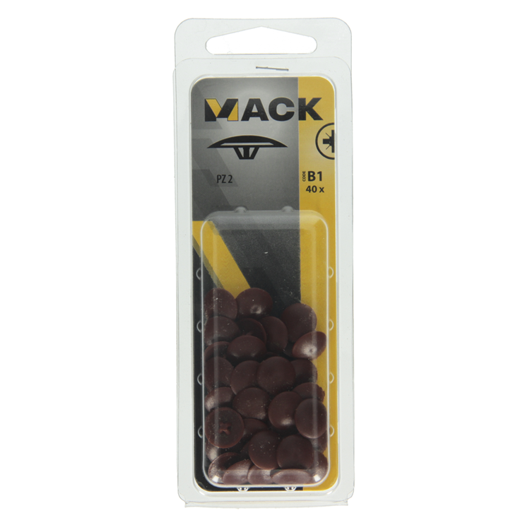 Mack 1017396 - capuchon pour pz writing art. marron 40 pcs pz 2 | 10 pièces
