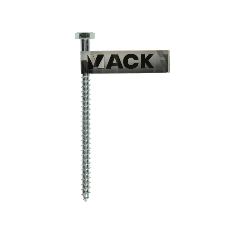 Mack 1017413 - boulon fileté à bois en acier galvanisé 1 pièce 7 x 110 mm | 10 pièces