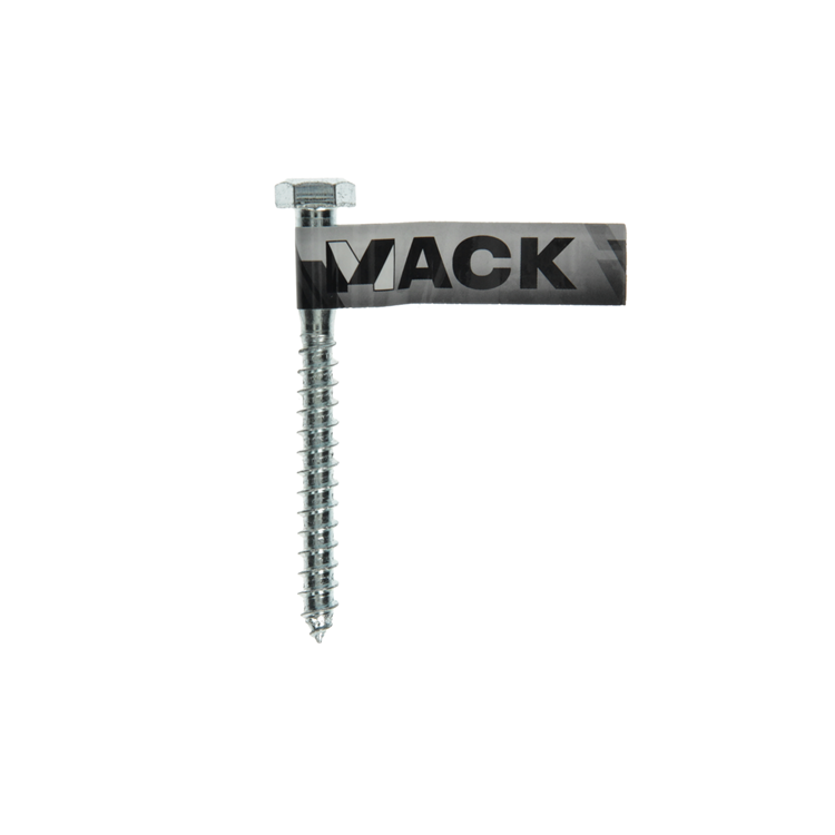 Mack 1017418 - boulon fileté à bois en acier galvanisé 1 pièce 8 x 80 mm | 10 pièces