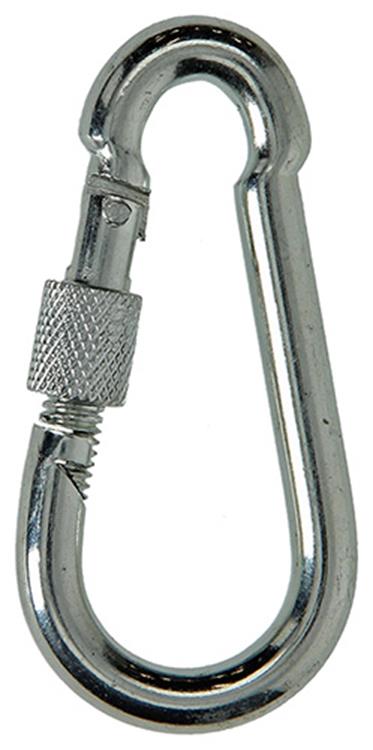 Mack 1008460 - 1 mousqueton + sangle de verrouillage 8 x 80mm galvanisé | 10 pièces