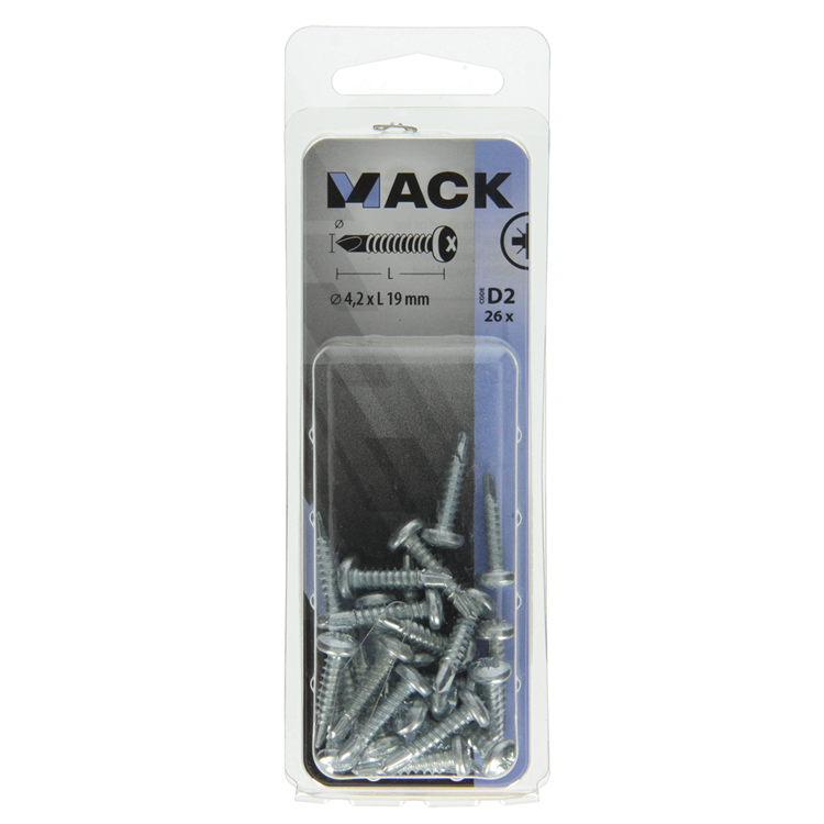 Mack 1017470 - vis autoperceuse cyl. cond. 26 pièces 4,2 x 19 mm | 10 pièces