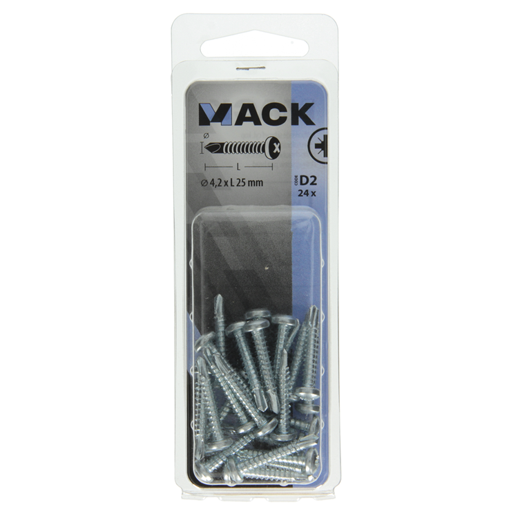 Mack 1017471 - vis autoperceuse cyl. cond. 24 pièces 4,2 x 25 mm | 10 pièces
