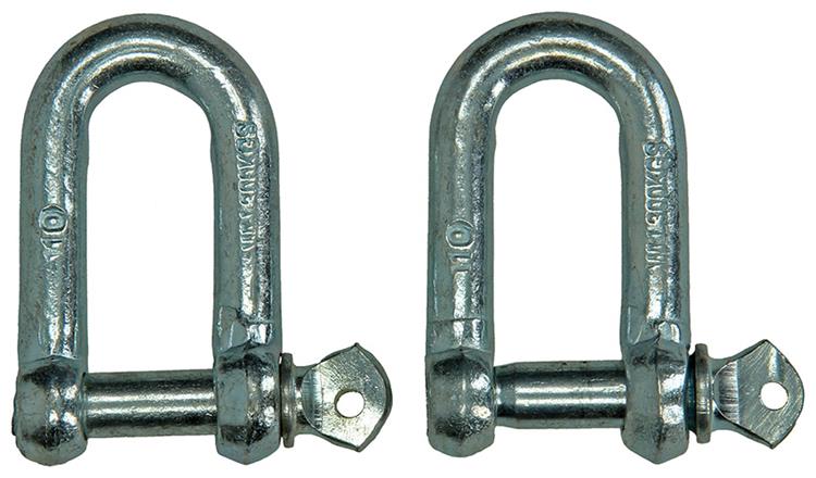 Mack 1008462 - 2 mors droits 10mm galvanisés | 10 pièces