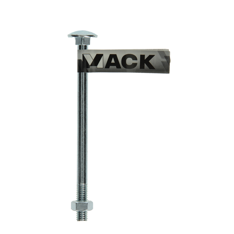 Mack 1017587 - boulon à bois + écrou en acier galvanisé 1 pièce m8 x 120 mm | 10 pièces