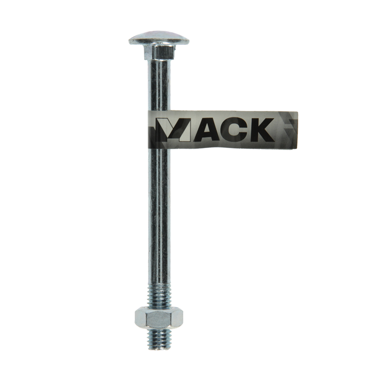 Mack 1017591 - boulon à bois + écrou en acier galvanisé 1 pièce m10 x 120 mm | 10 pièces