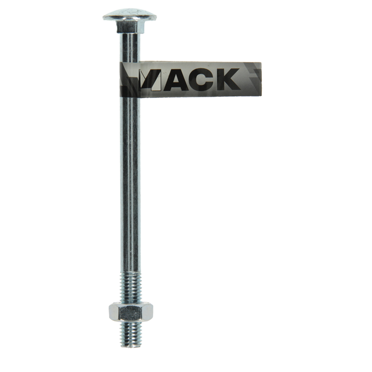 Mack 1017592 - boulon à bois + écrou en acier galvanisé 1 pièce m10 x 140 mm | 10 pièces