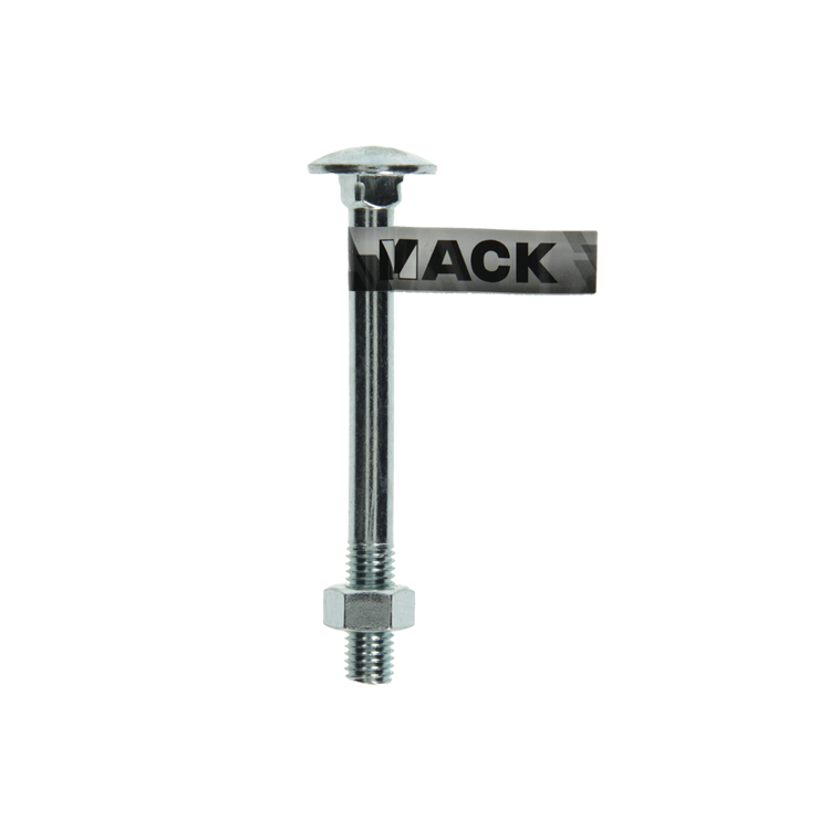 Mack 1017595 - boulon à bois + écrou en acier galvanisé 1 pièce m12 x 120 mm | 10 pièces