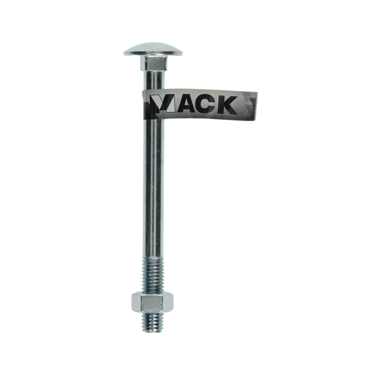 Mack 1017596 - boulon à bois + écrou en acier galvanisé 1 pièce m12 x 140 mm | 10 pièces