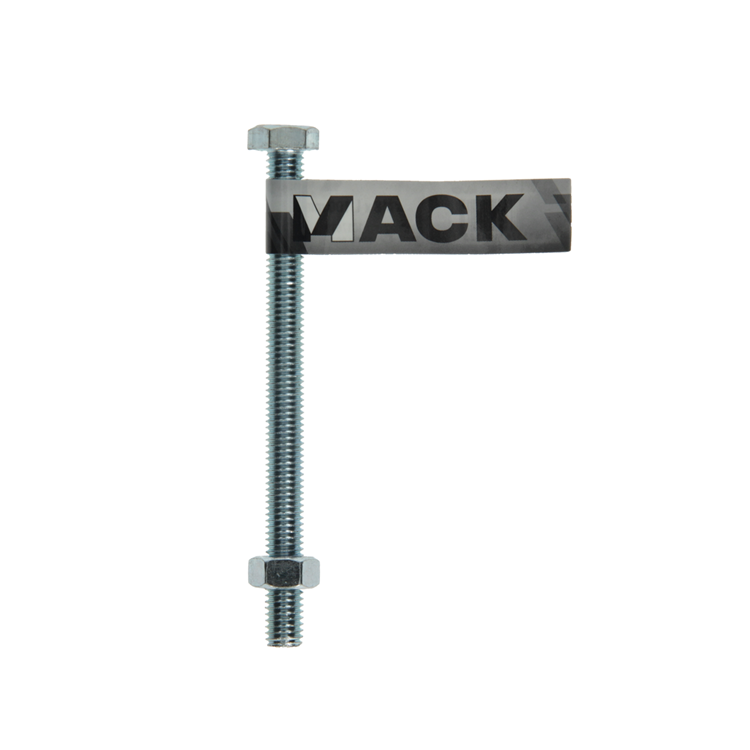 Mack 1017619 - boulon de robinet + écrou en acier galvanisé 1 pièce m8 x 100 mm | 10 pièces