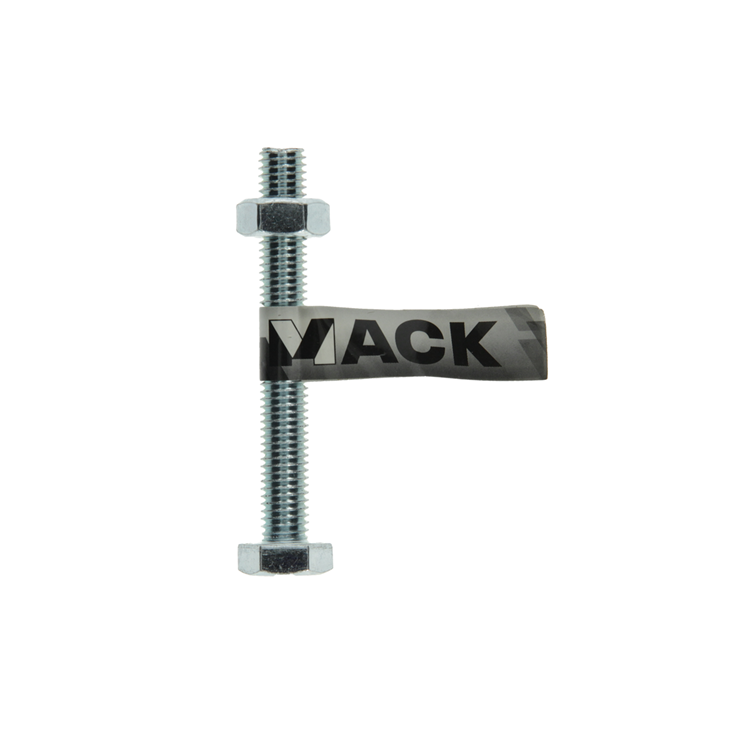 Mack 1017625 - boulon de robinet + écrou en acier galvanisé 1 pièce m10 x 80 mm | 10 pièces