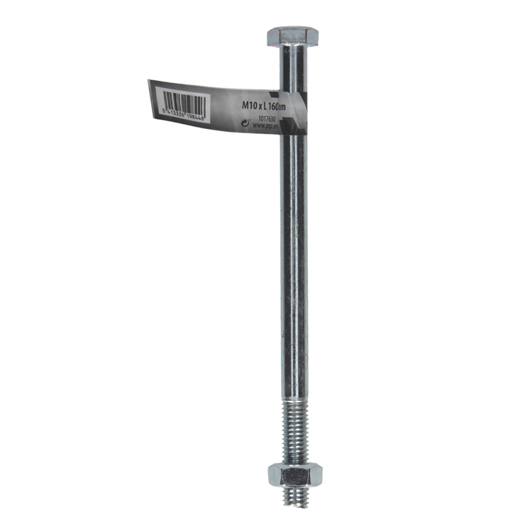 Mack 1017630 - boulon mécanique + écrou acier galvanisé 1 pièce m10 x 160 mm | 10 pièces