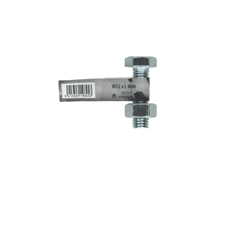 Mack 1017631 - boulon mécanique + écrou acier galvanisé 1 pièce m12 x 40 mm | 10 pièces