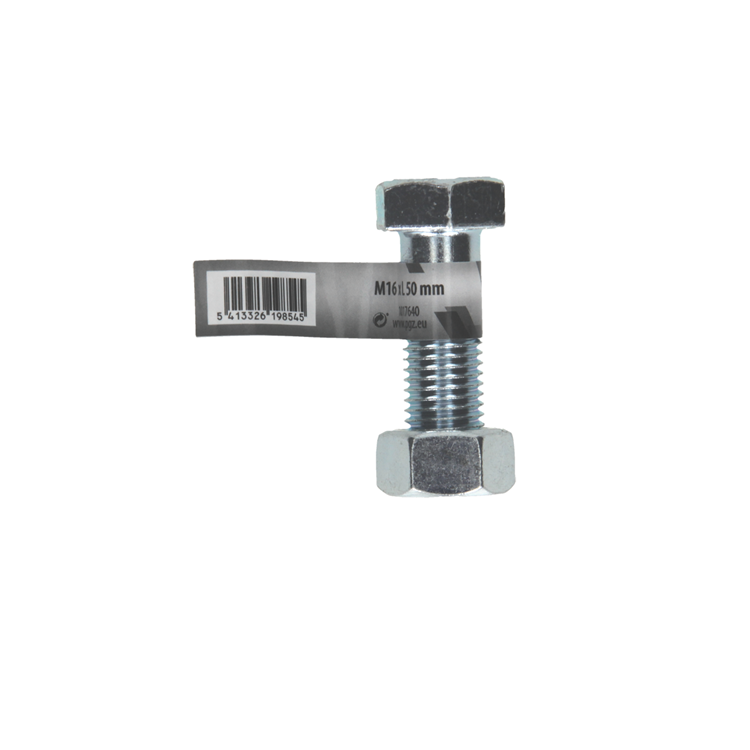 Mack 1017640 - boulon mécanique + écrou acier galvanisé 1 pièce m16 x 50 mm | 10 pièces
