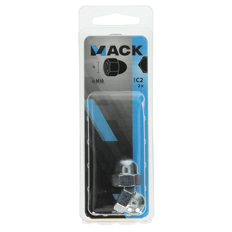 Mack 1017694 - écrou borgne hexagonal en acier galvanisé 2 pcs m10 | 10 pièces