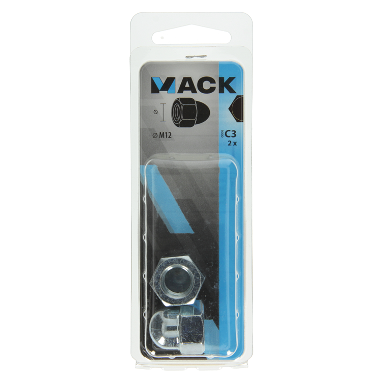 Mack 1017695 - écrou borgne hexagonal en acier galvanisé 2 pcs m12 | 10 pièces