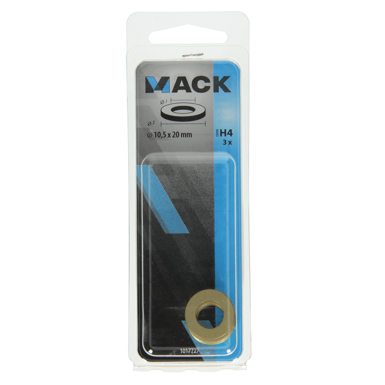 Mack 1017727 - rondelle laiton 3 pcs 10,5 x 20 mm | 10 pièces