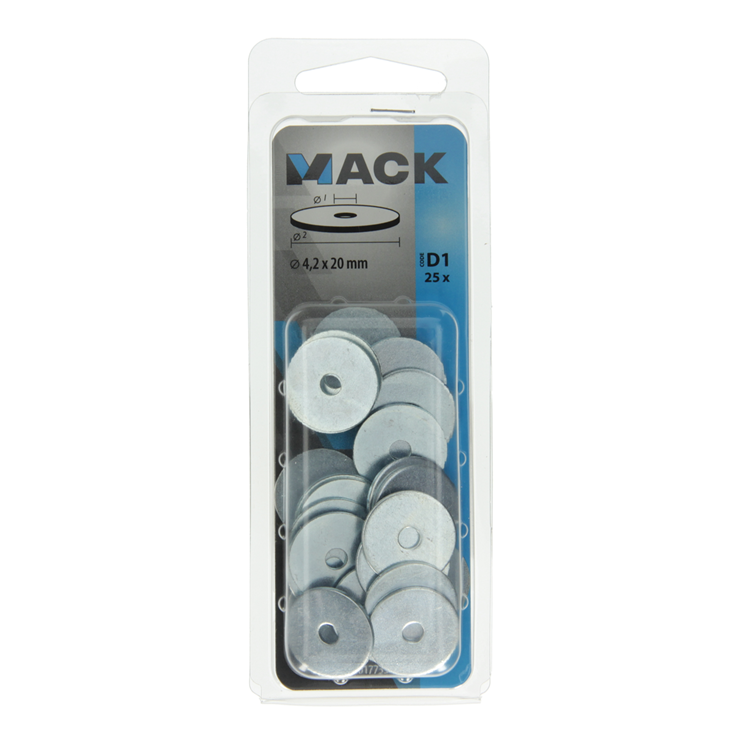 Mack 1017735 - rondelle de corps galvanisée25 pcs 4,2 x 20 mm | 10 pièces