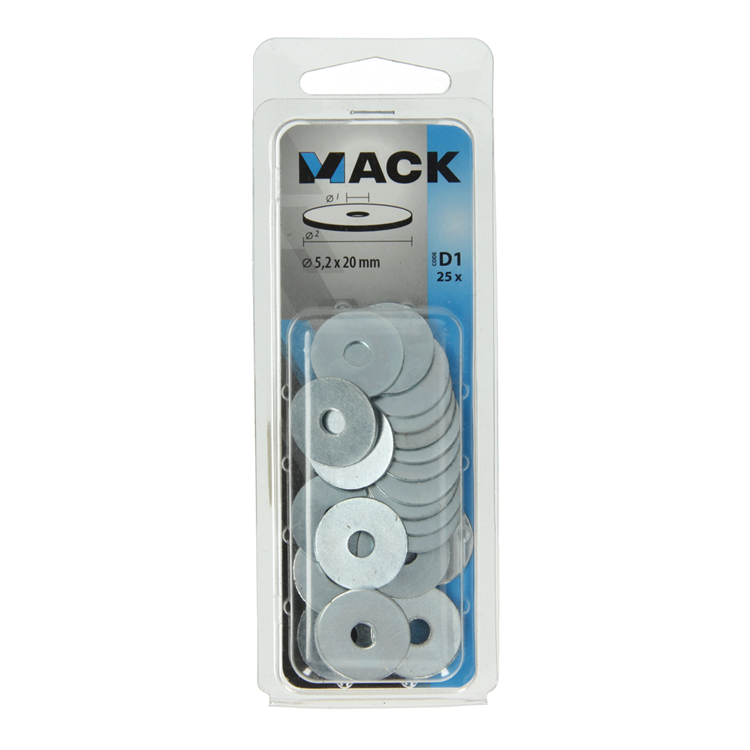 Mack 1017736 - rondelle de corps galvanisée25 pcs 5,2 x 20 mm | 10 pièces