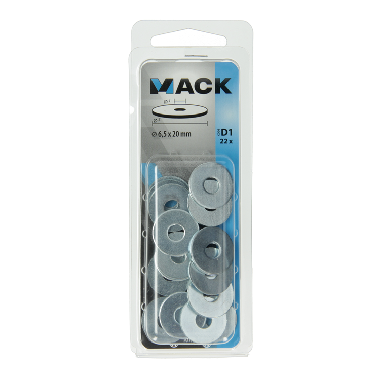 Mack 1017737 - rondelle de corps galvanisée22 pcs 6,5 x 20 mm | 10 pièces