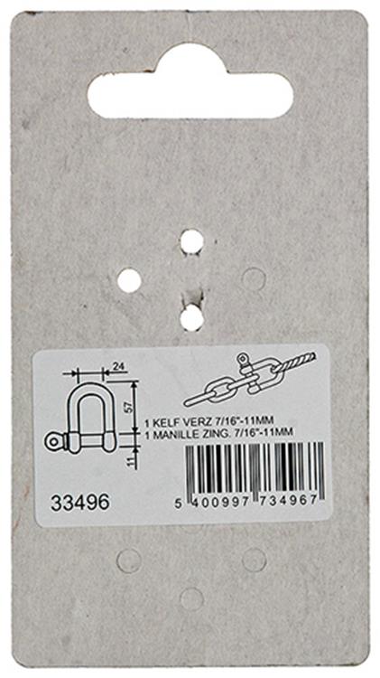 Mack 1008466 - 1 chanfrein droit 11mm galvanisé | 10 pièces