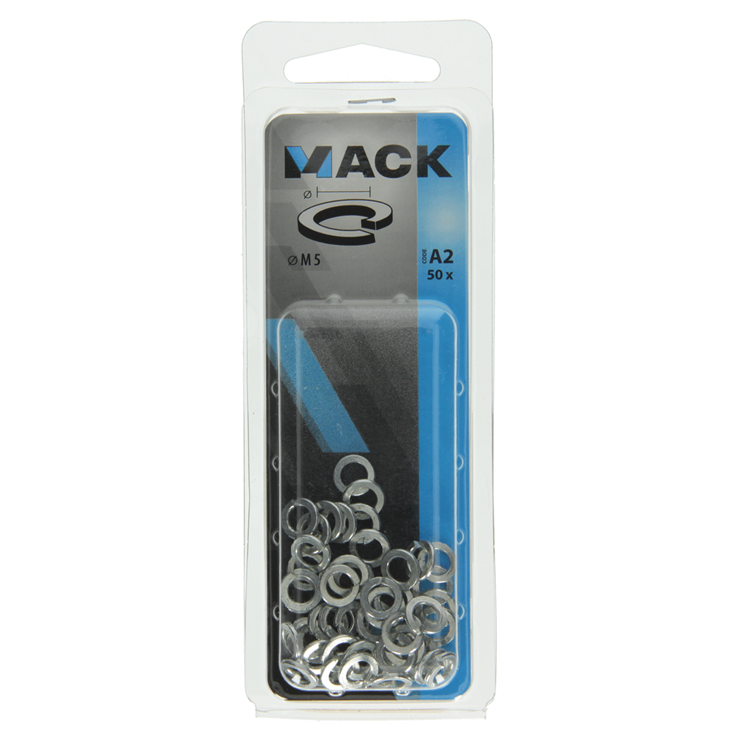 Mack 1017754 - rondelle élastique en acier plaqué. 50 pièces m5 | 10 pièces