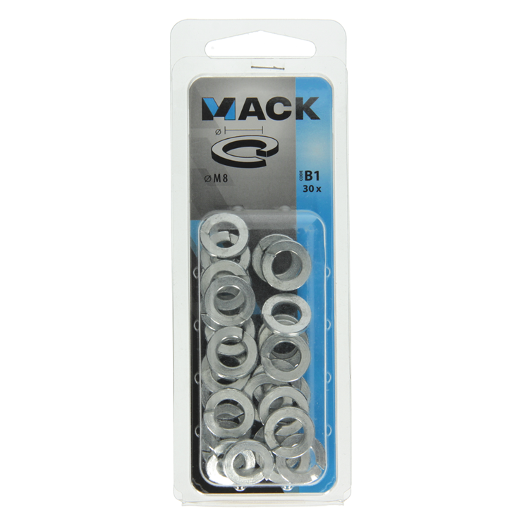 Mack 1017756 - rondelle élastique acier galvanisé 30 pcs m 8 | 10 pièces