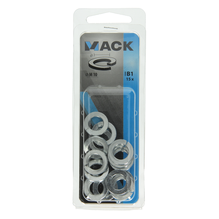 Mack 1017757 - rondelle élastique acier galvanisé 15 pcs m 10 | 10 pièces