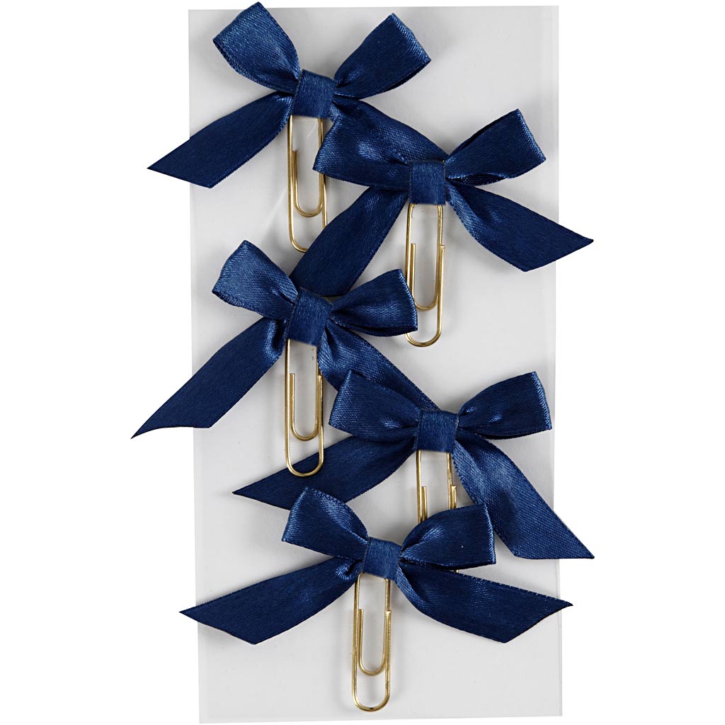 Trombones Creativ company, taille 40x70 mm, bleus, 5 pièces 1 boîte