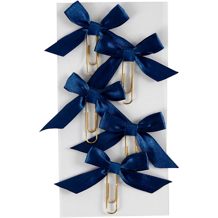 Trombones Creativ company, taille 40x70 mm, bleus, 5 pièces 1 boîte