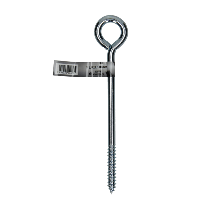 Mack 1017781 - oeil à vis en acier galvanisé 1 pièce8,0 x 140 mm | 10 pièces