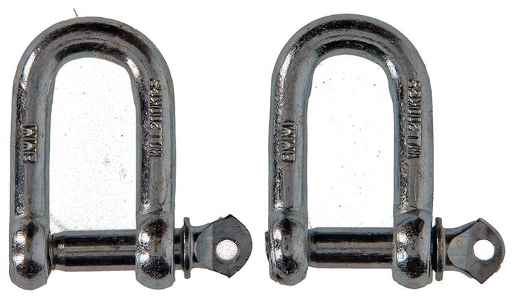 Mack 1008468 - 2 mors droits 8mm galvanisés | 10 pièces