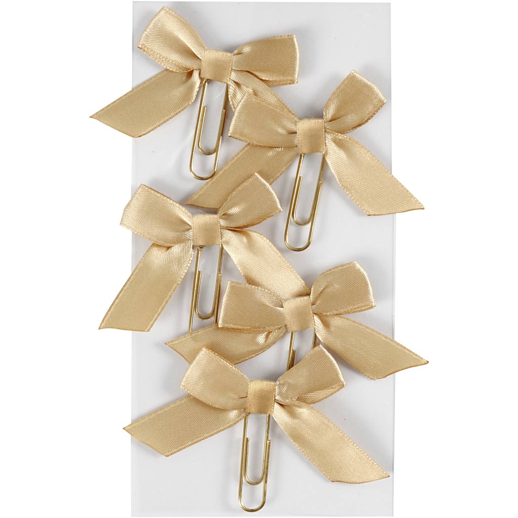 Trombones Creativ company, taille 40x70 mm, doré, 5 pièces, 1 boîte