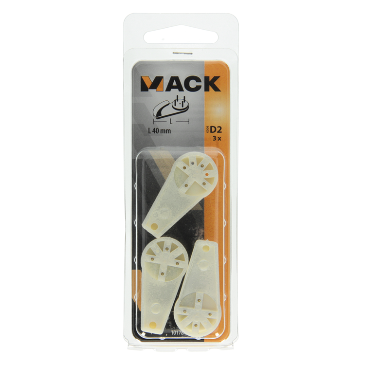 Mack 1017845 - crochet à béton plastique 3pcs 40mm | 10 pièces