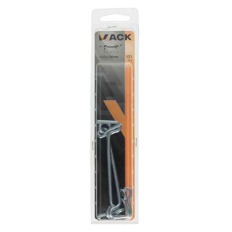 Mack 1017850 - crochet à vent en acier galvanisé 2 pcs 4,5 x 100 mm | 5 pièces