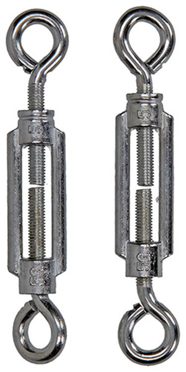 Mack 1008470 - 2 tendeurs 2 yeux m5 x 50mm galvanisé | 10 pièces
