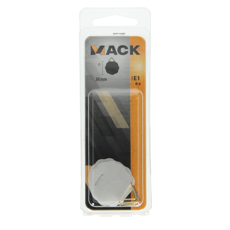 Mack 1019712 - cintre pour cadre en lin autocollant6 pcs 30 mm | 10 pièces